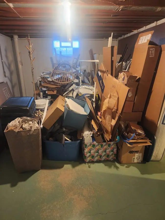 Roll-off dumpster container at job site for Construction Dumpster Rental in Sturtevant